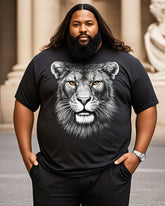 Big Shopper 3D Lion Print Top T-Shirt